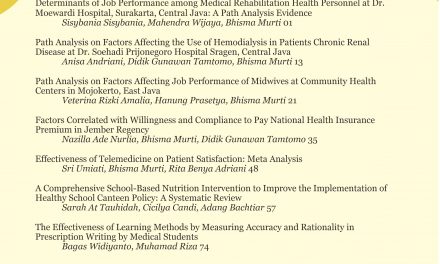 JOURNAL OF HEALTH POLCY AND MANAGEMENT YEAR 2021, VOL 6 NO 1